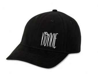 Nonnie Hat, Gift For Nonnie, Nonnie Mother's Day Gift, Christmas Gift For Nonnie, Adjustable Ladies Baseball Hat, Personalized Custom Hat