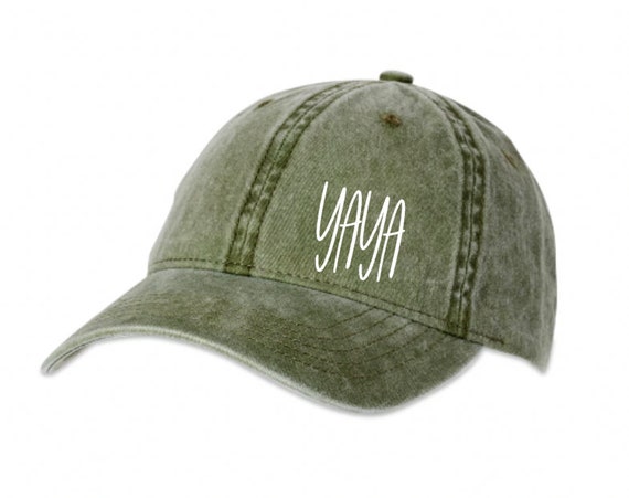 Yaya custom hat in Olive Green One of my favorite outlaw 3D textured hats ✨ Hand painted  main image 3