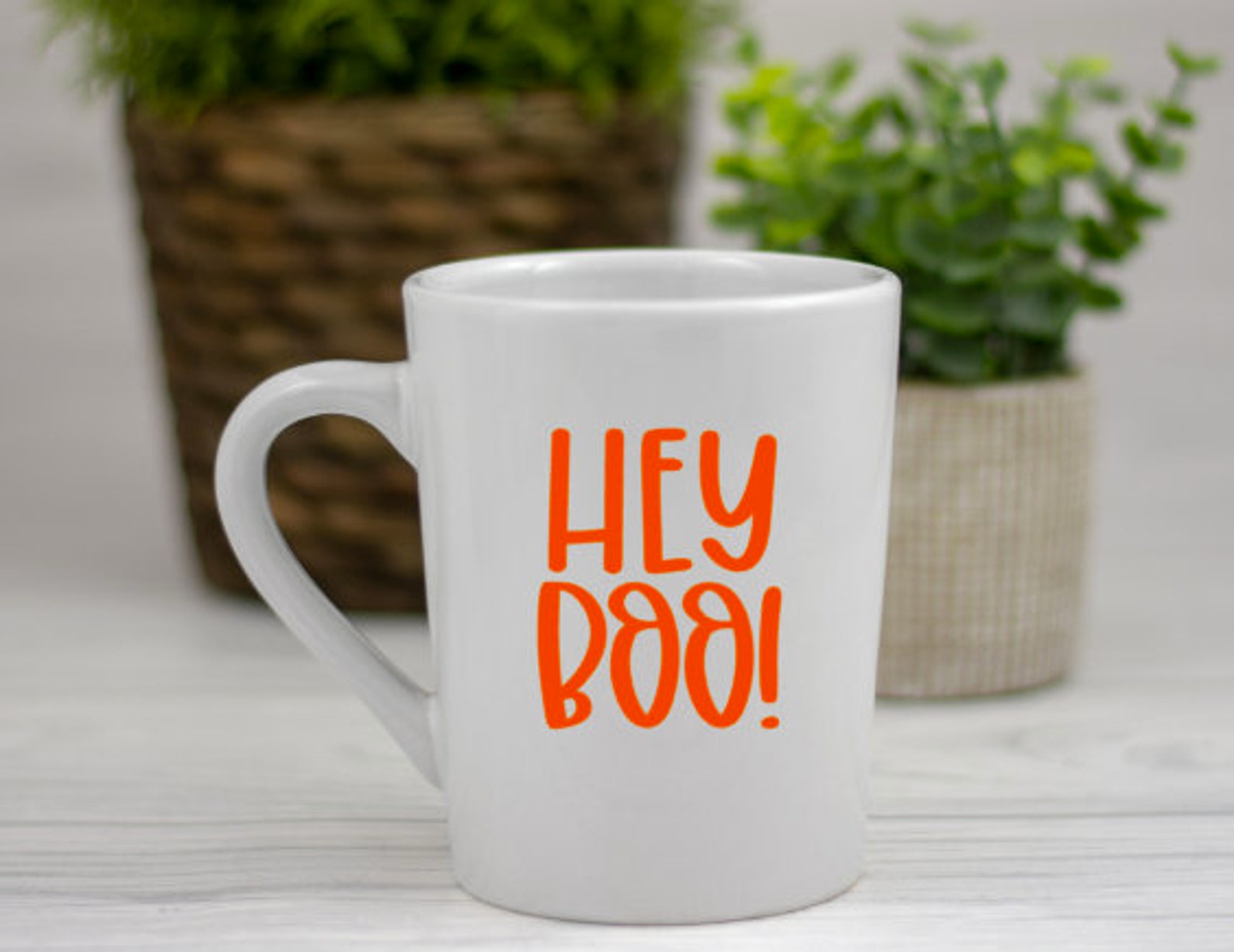 Hey Boo Coffee Mug Coffee Cup Halloween Themed Mug Gift Etsy