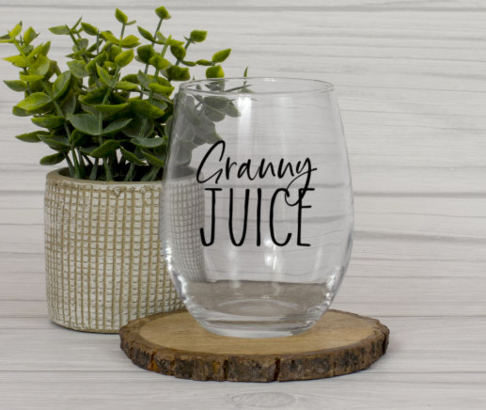 Granny Wine Glass Personalized Stemless Wine Glass Custom | Etsy