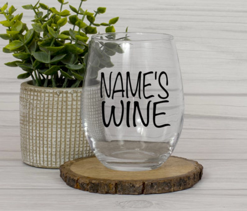 Personalized Stemless Wine Glass Custom Stemless Wine Glass Etsy