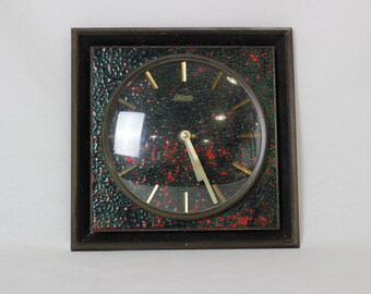 Mid century wall clock. Stunning ceramic mid century clock.