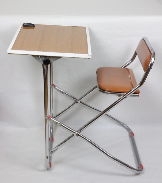 Folding chair with 2025 desk