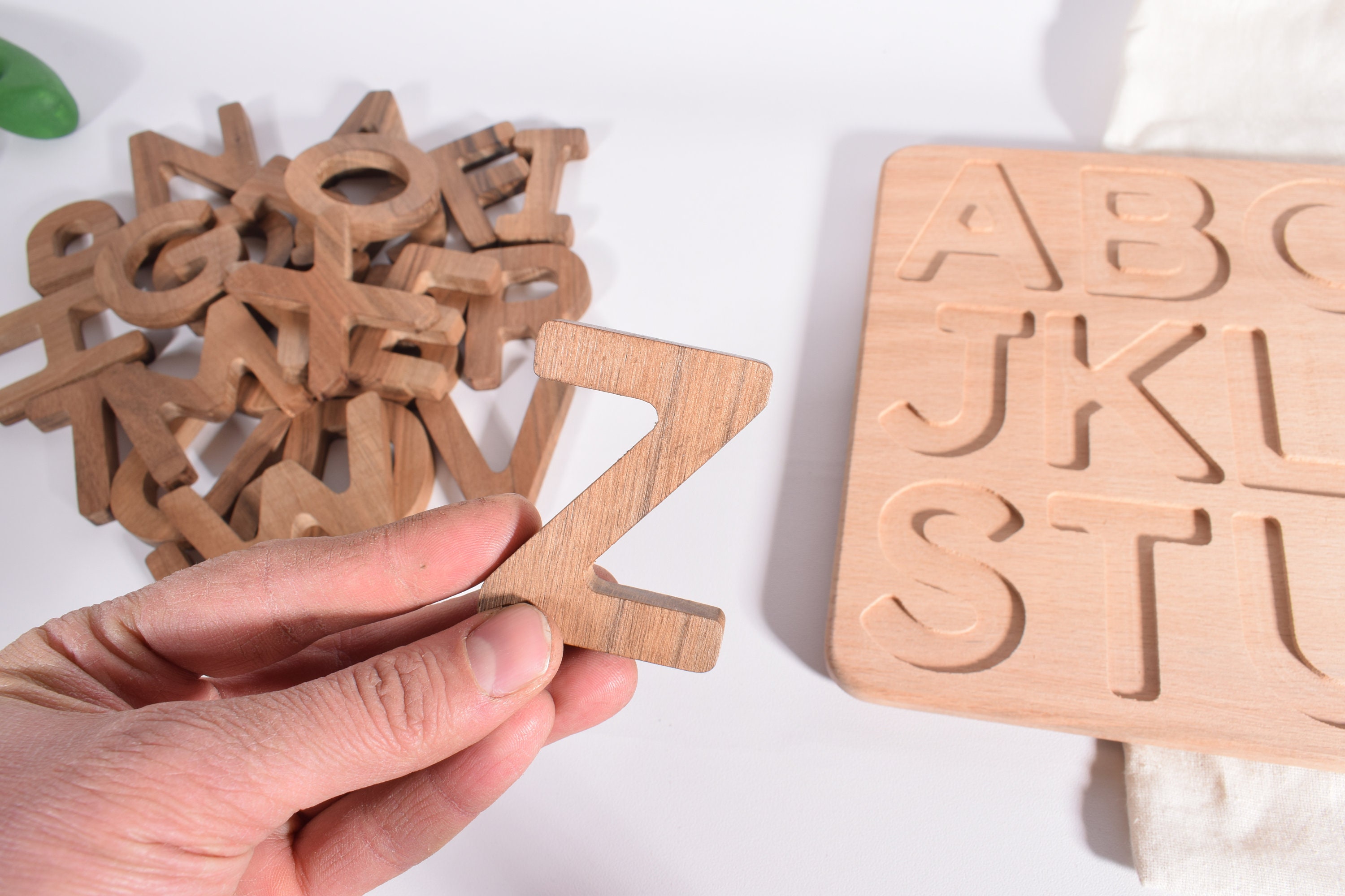 Buchstaben In Holz Fräsen Mit Dremel Holz Alphabet Puzzle Buchstaben ABC Puzzle Lehr und | Etsy