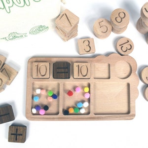 Wooden Math Board for Children (47 Pieces) - Educational Toys ...