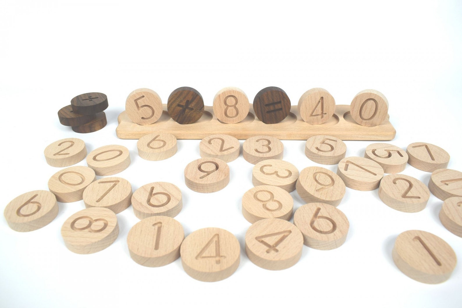 Wooden Math Board Educational Toys Homeschool Math Math Etsy