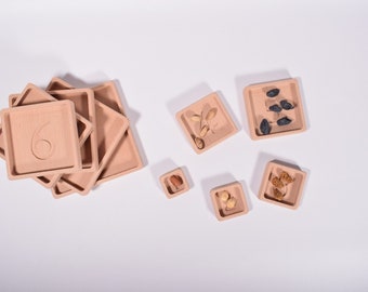 Houten piramide-telbladen - educatief speelgoed