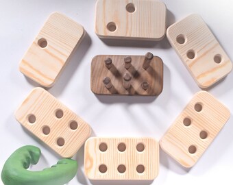 Houten stapelpuzzel – Montessori speelgoed voor fijne motoriek