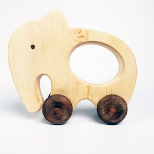 Wooden Toy Elephant Car - Natural toy - for Toddlers