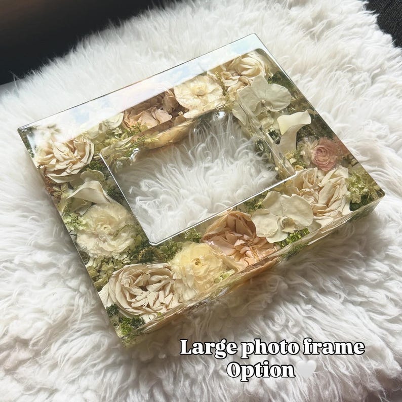 Bouquet Preservation Resin Frame, 5x7 3-inch Thick-wide Photo Frame ...
