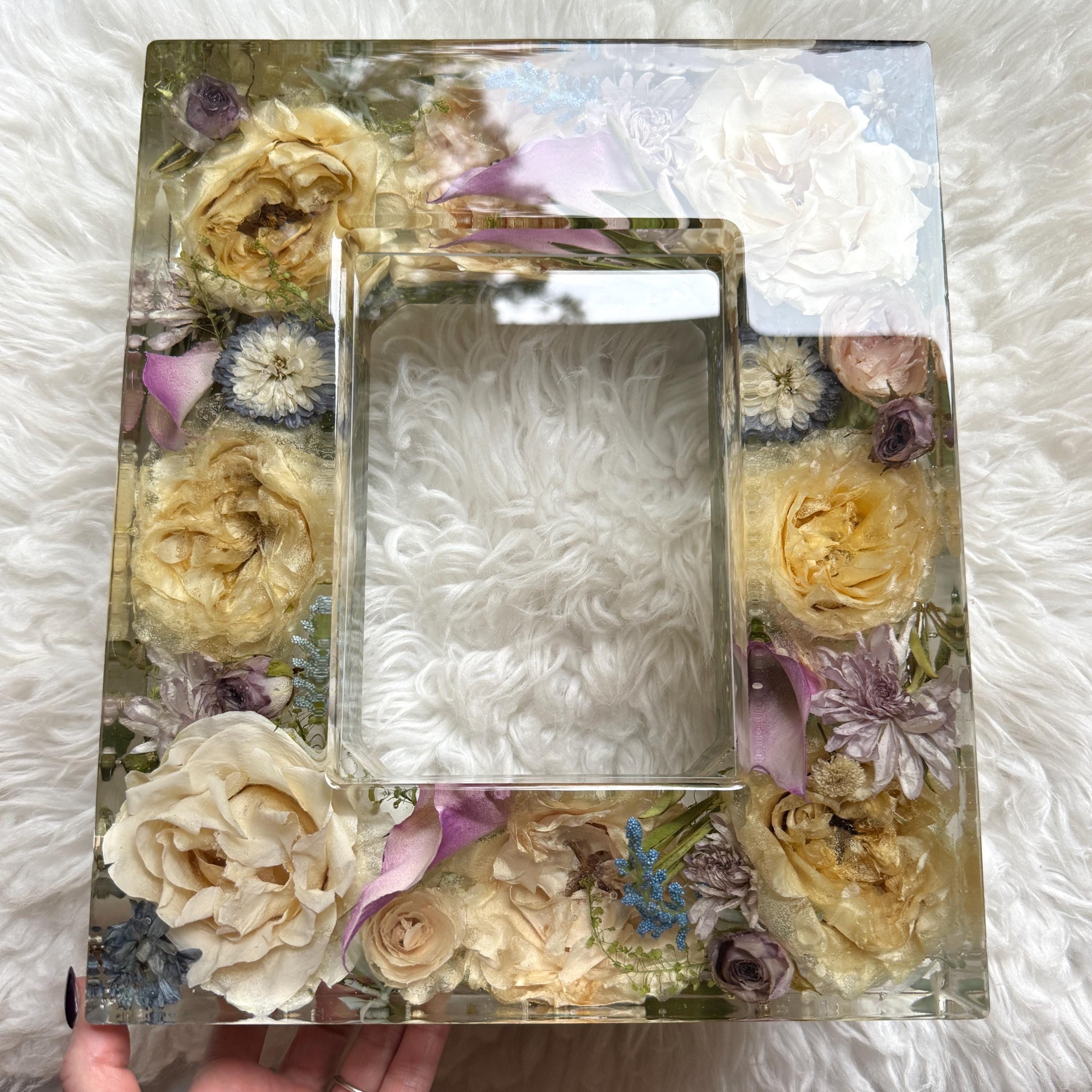 Bouquet Preservation Resin Frame, 5x7 3-inch Thick-wide Photo Frame ...