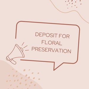 Depósito para conservación de flores (Mensaje antes de la compra para confirmar fechas)