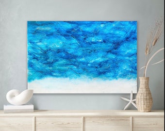 Large mixed media painting with resin, home decor, wall art, original art, one of a kind , staging ,