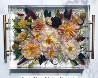 Wedding Bouquet Preservation, Custom Resin Tray (11x14 inch)