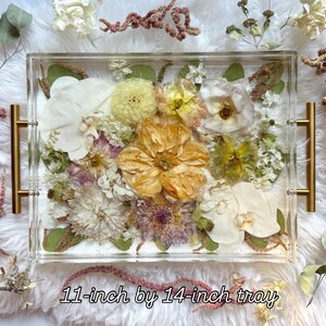 Wedding Bouquet Preservation, Custom Resin Tray (11x14 inch) afbeelding 12