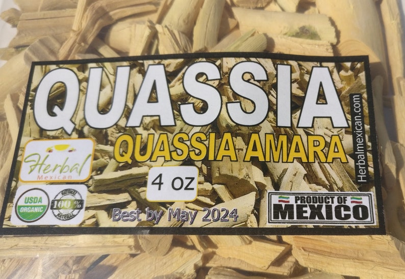 Cuasia, quassia, quassia amara, bitter ash,bitter wood,hombre grande,cuassia chips 4oz image 5