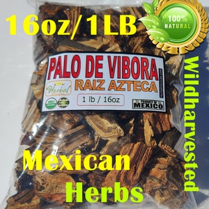 1LB Palo de vibora,Raiz Azteca, raiz de vibora, Palo de la vibora Mexican Herbs 16oz !!!
