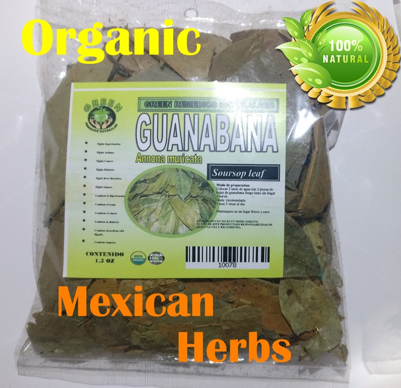 Hojas De Guanabana Tea Grade Graviola Soursop 1.5oz Leaves Annona