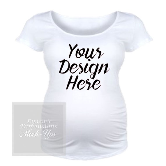 Download Free Png Pregnancy Mockup Maternity T Shirt Transparent Mockup White PSD Mockup Template