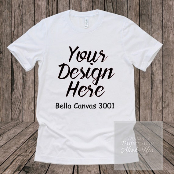 Bella Canvas 3001 White Unisex T Shirt Mock Up T Shirt Mock Etsy