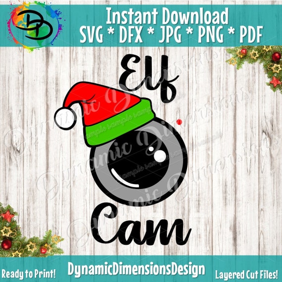 Download Free Elf Cam Svg Santa Cam Winter Svg Santa Hat Svg Elf Etsy SVG DXF Cut File