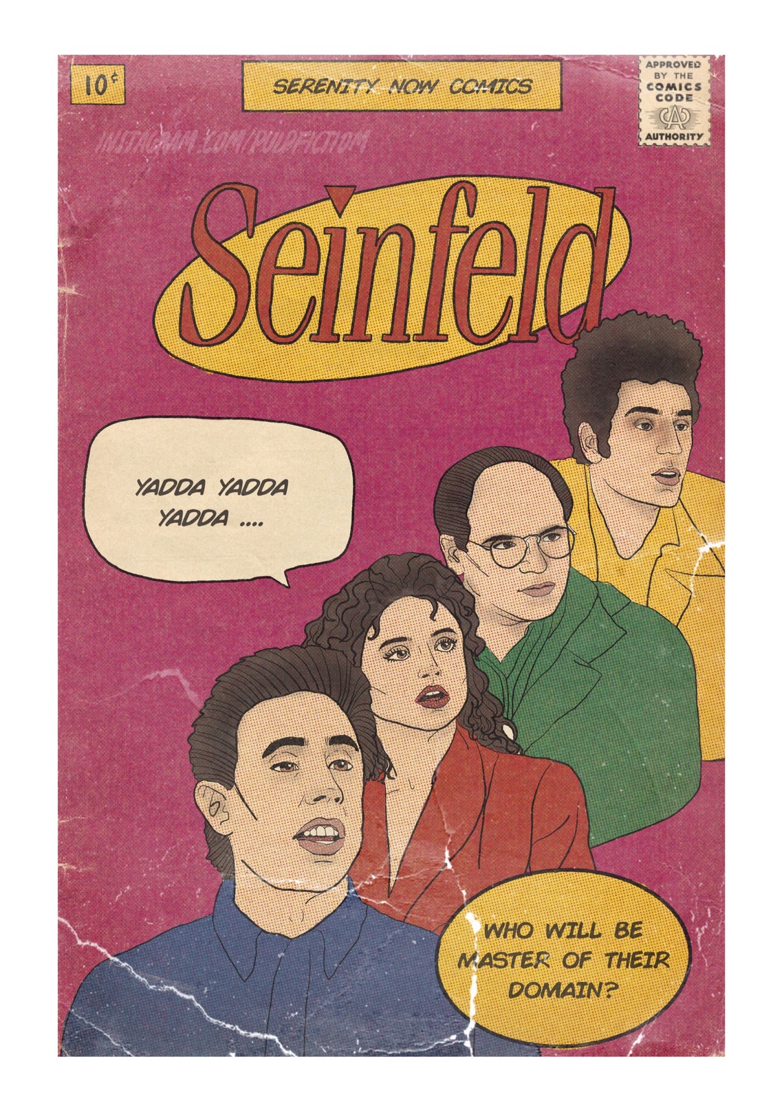 Seinfeld Comic Book Art Print A4 210mm x 297mm | Etsy