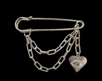 Evil Twin Hearts Chain Pin