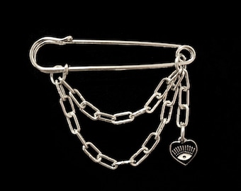 Evil Eye Charm Pin: Twin Eye Protection
