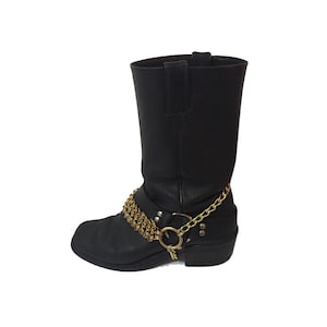 Correa de latón dorado para botas: Herrajes de acero anodizado