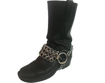 Stainless Steel Boot Strap: Medieval Metal Head Style