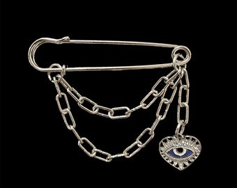 Evil Heart Chain Pin