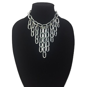 Handmade Metal Chain Fringe Necklace
