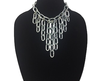 Handmade Metal Chain Fringe Necklace
