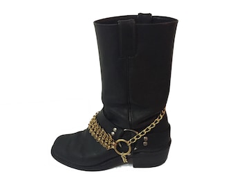 Golden Brass Chain Bootstrap: Anodized Steel Hardware (Sold Individually)