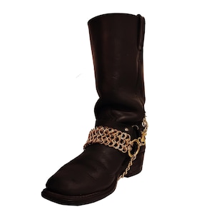 Sangles de bottes en laiton doré : Quincaillerie en acier anodisé, grande chaîne