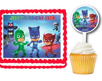 pj masks cake topper