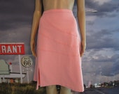 Plus Size Vintage Skirt - Denim Skirt - Women 39 s Vintage Clothing - Zena Jeans - 80 39 s Vintage - Size 14 Pink Skirt - Pink Denim - Day Night.