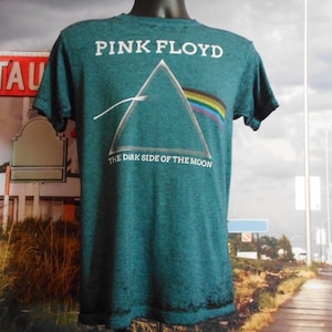 Pink Floyd Tee - Top - Vintage Tee - T-shirt - Vintage Clothing - Teal Pink Floyd Top - Unisex/Men&#39;s 1973 Album Tee - Dark Side Of The Moon