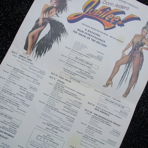 Las Vegas Memorabilia - Las Vegas Show Program - Jubilee Don Arden - MGM Grand Pre-fire - 70&#39;s Vegas Showgirl - Collectible