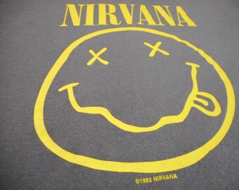 Nirvana Y2K 1992 Reproduction - Vintage Nirvana T-shirt Rare Nirvana Y2K 1992 Reproduction - Vintage Nirvana T-shirt Rare