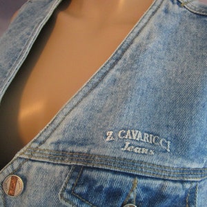 Faded Denim Vest - Z.Cavaricci Jeans - Vest - Vintage ‘80’s - Juniors Size Large - Denim Vest -  1980&#39;s Denim Look - Closet Staple - Seasons