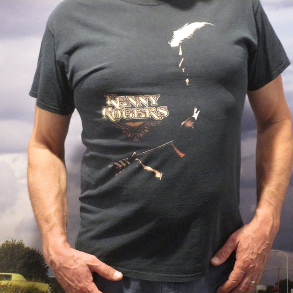 Country Music Legend Kenny Rogers Vintage T-shirt - Men's (unisex) Kenny Rogers Tour Shirt - The Gambler - Texas Man - Festival Shirt -