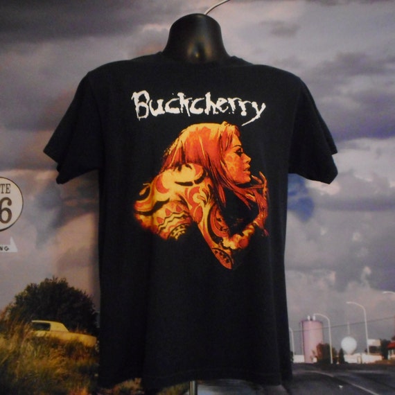 Buckcherry Tee Top T Shirt Vintage Buckcherry Shirt Medium Unisex