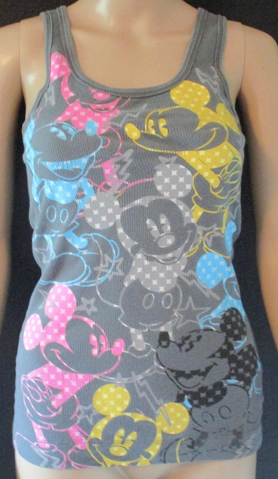 70’s Mickey Mouse Disney Waffle Knit Tank Top by Disney