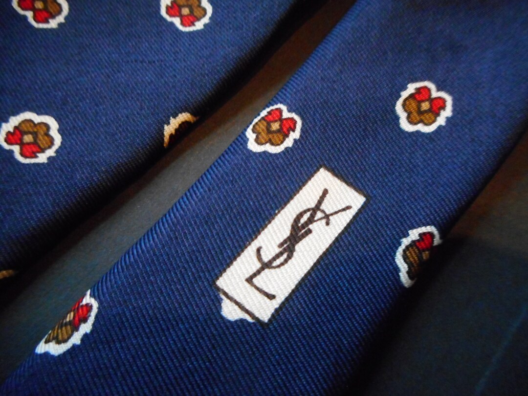 Ysl Necktie Rabbit Vintage YSL Silk Necktie: 1970s Yves Saint Laurent Men's Tie - Etsy