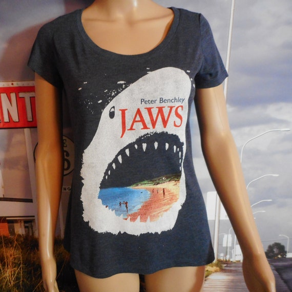 Jaws Top Peter Benchley Novel Shirt JAWS Graphic Tee Clothing