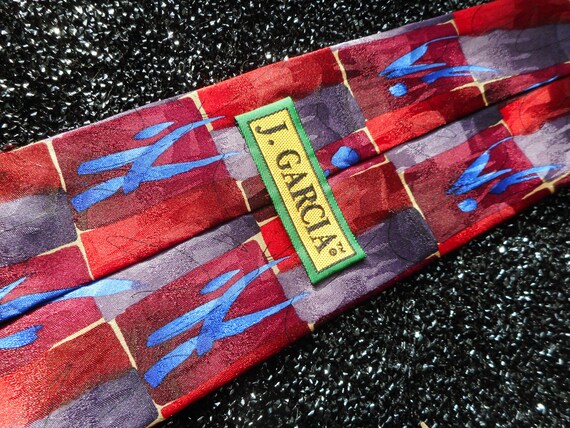 Vintage J. Garcia Necktie - 1990's Jerry Garcia T… - image 5