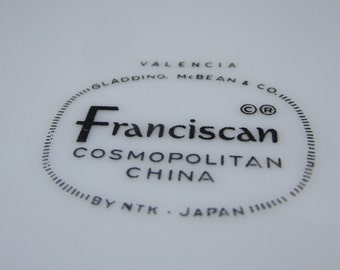 Vintage Franciscan Valencia Platter: 1960s Floral Tableware