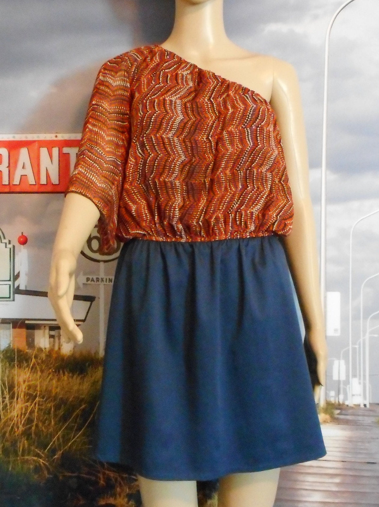 One Shoulder Dress Vintage Judith March Women's - Etsy Finland