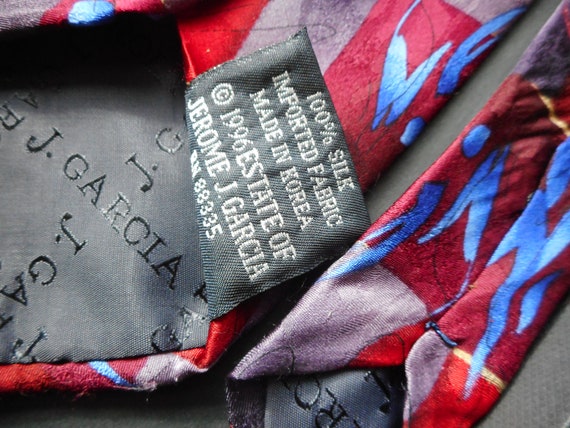 Vintage J. Garcia Necktie - 1990's Jerry Garcia T… - image 4